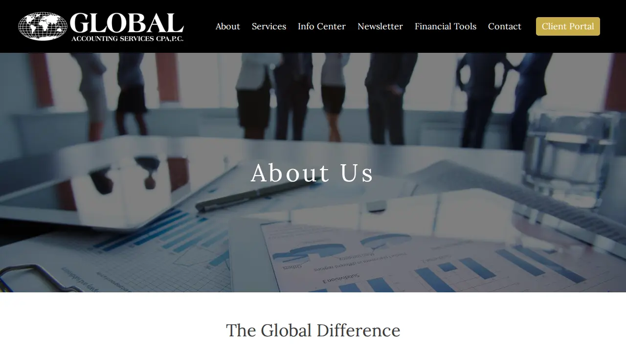 Global Accounting Services page