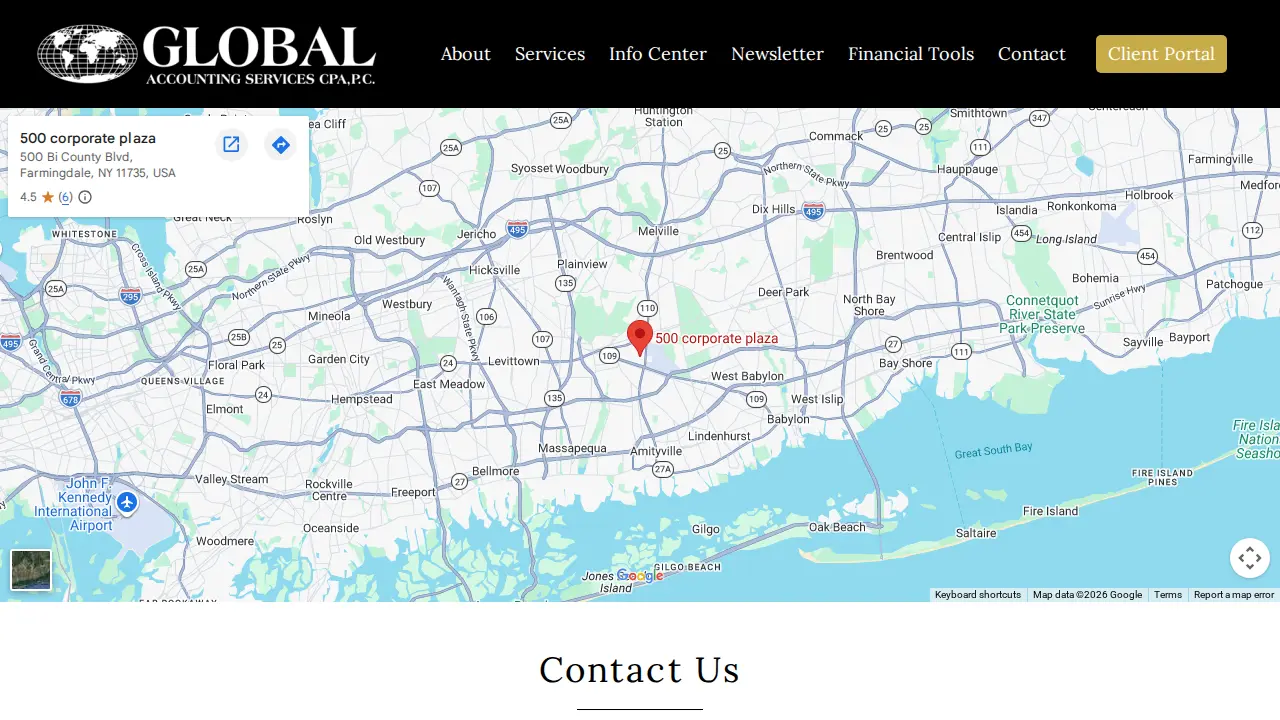 Global Accounting Services page