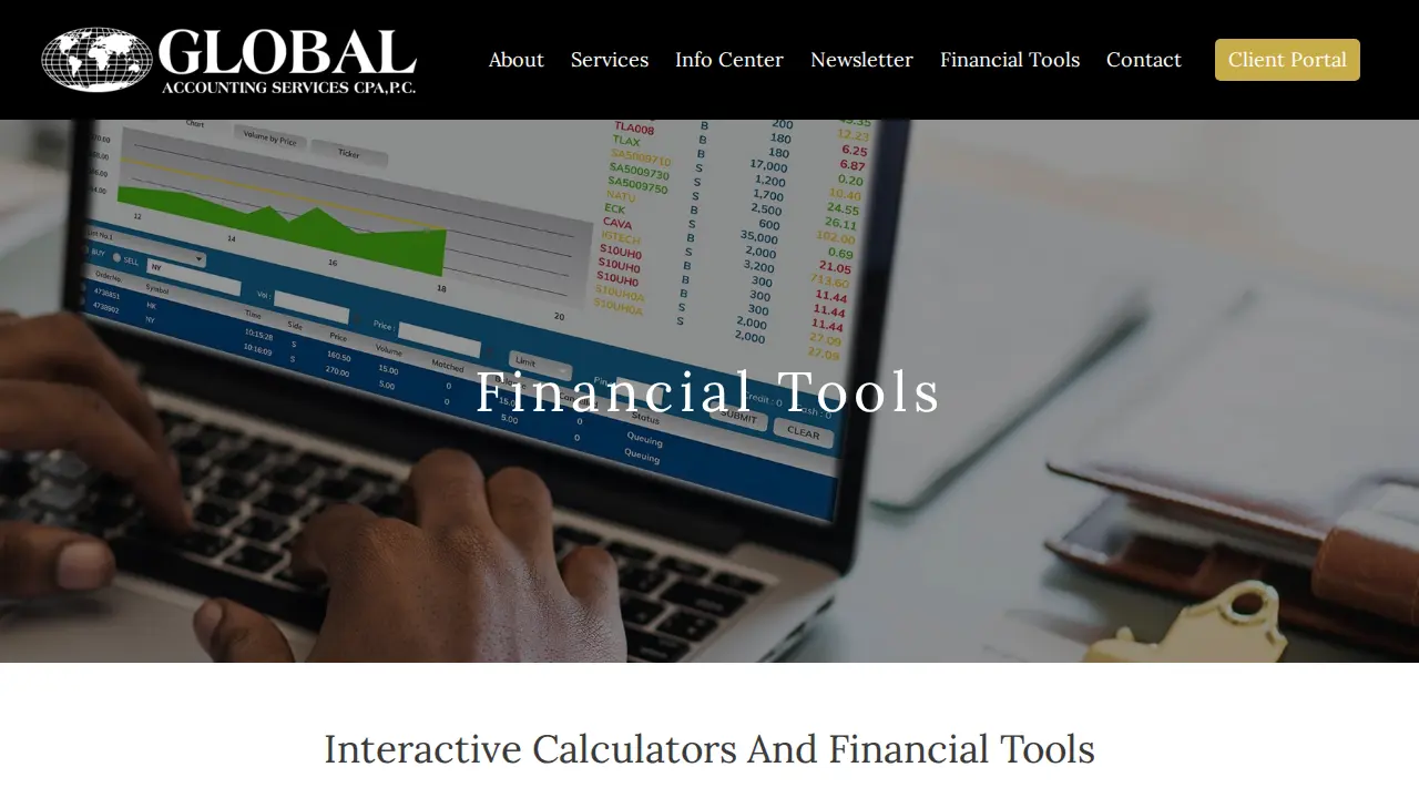 Global Accounting Services page