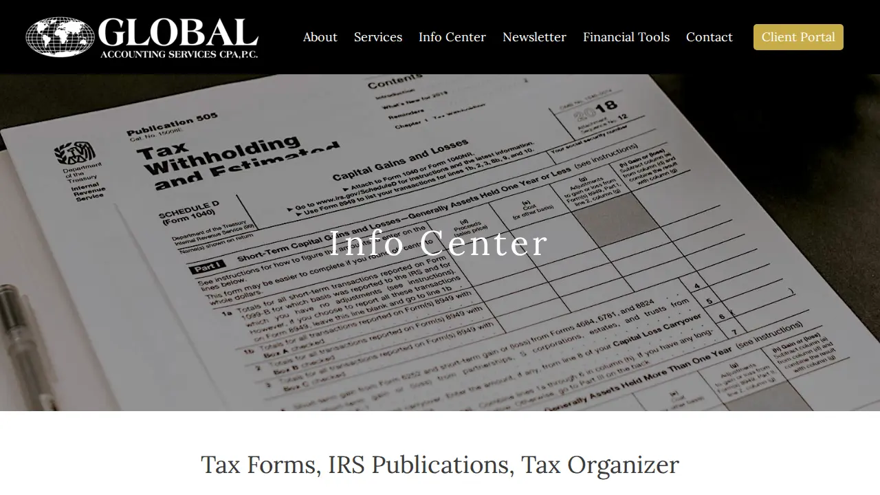 Global Accounting Services page