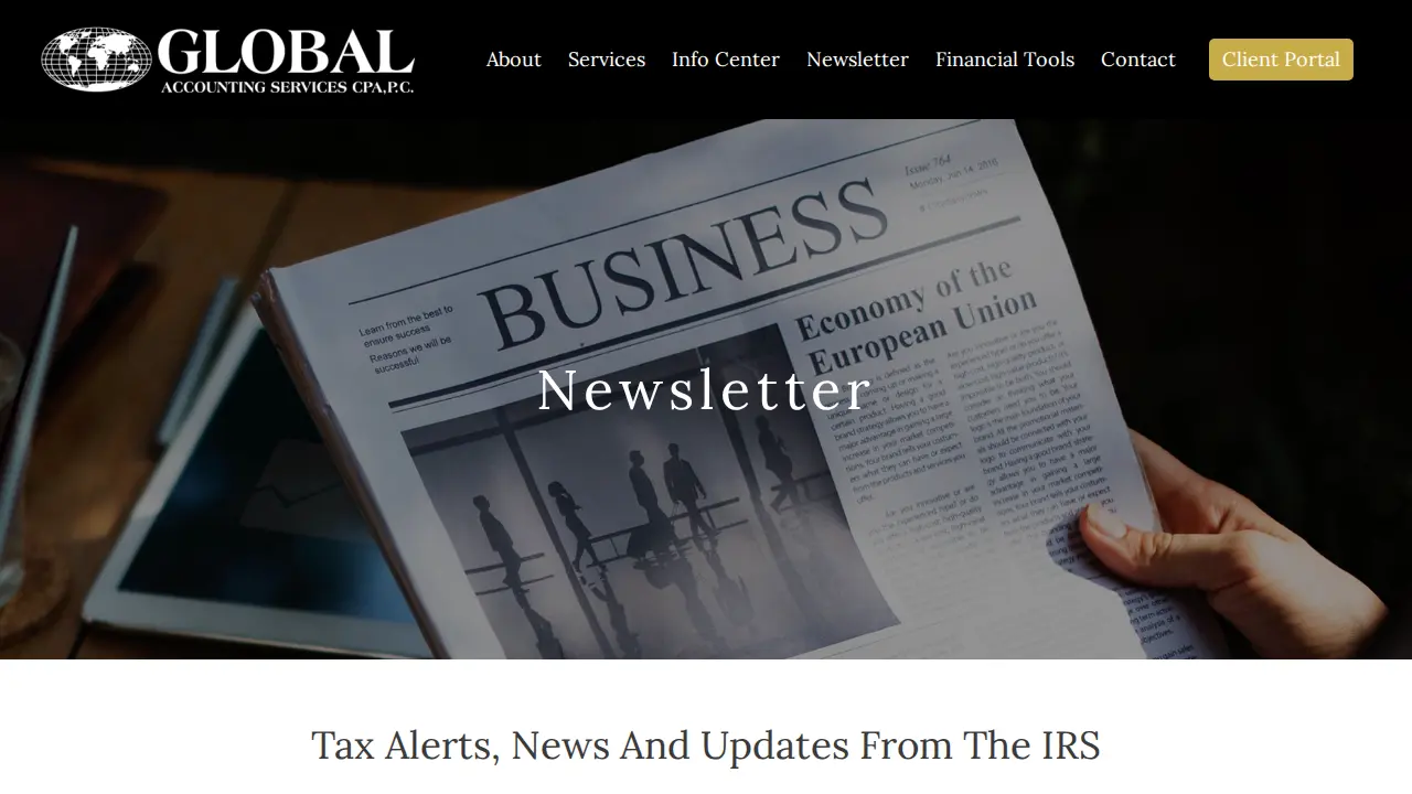 Global Accounting Services page