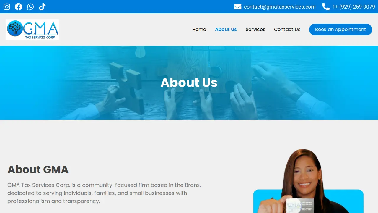 G.M.A TAX SERVICES CORP page
