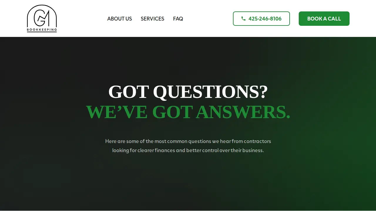 GM Bookkeeping Group page