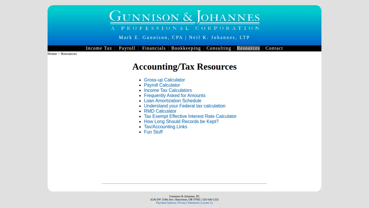 Gunnison Mark CPA page
