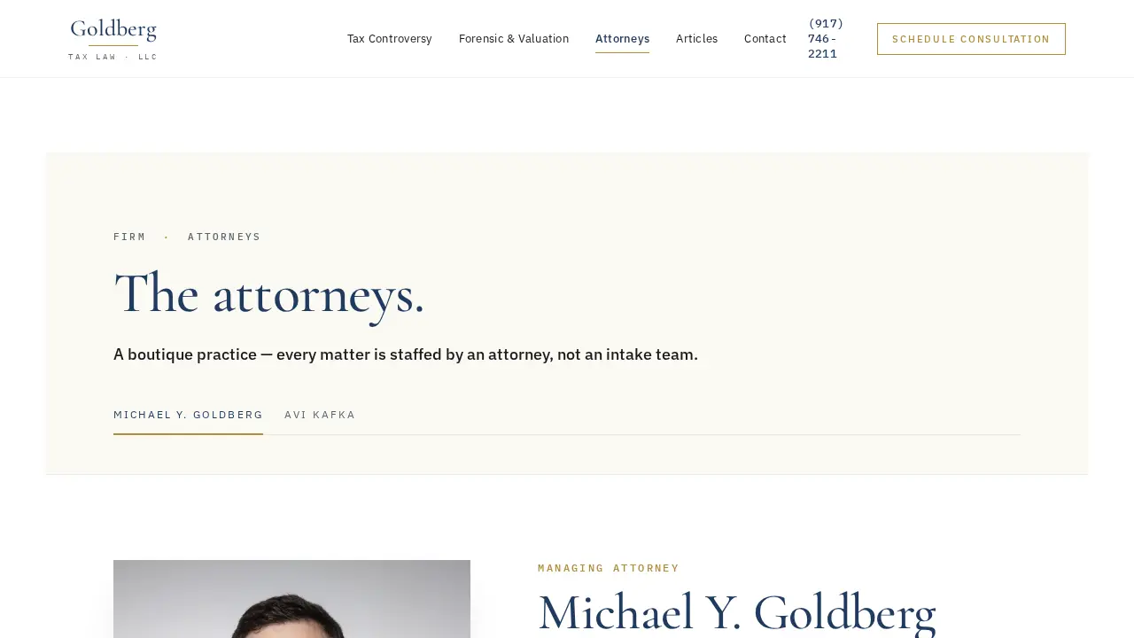Goldberg Tax Law, LLC page