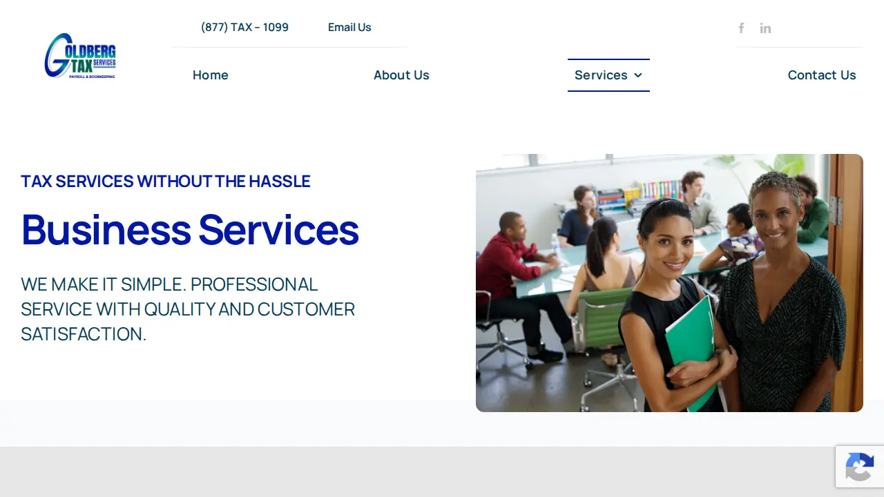 Goldberg Tax Services page