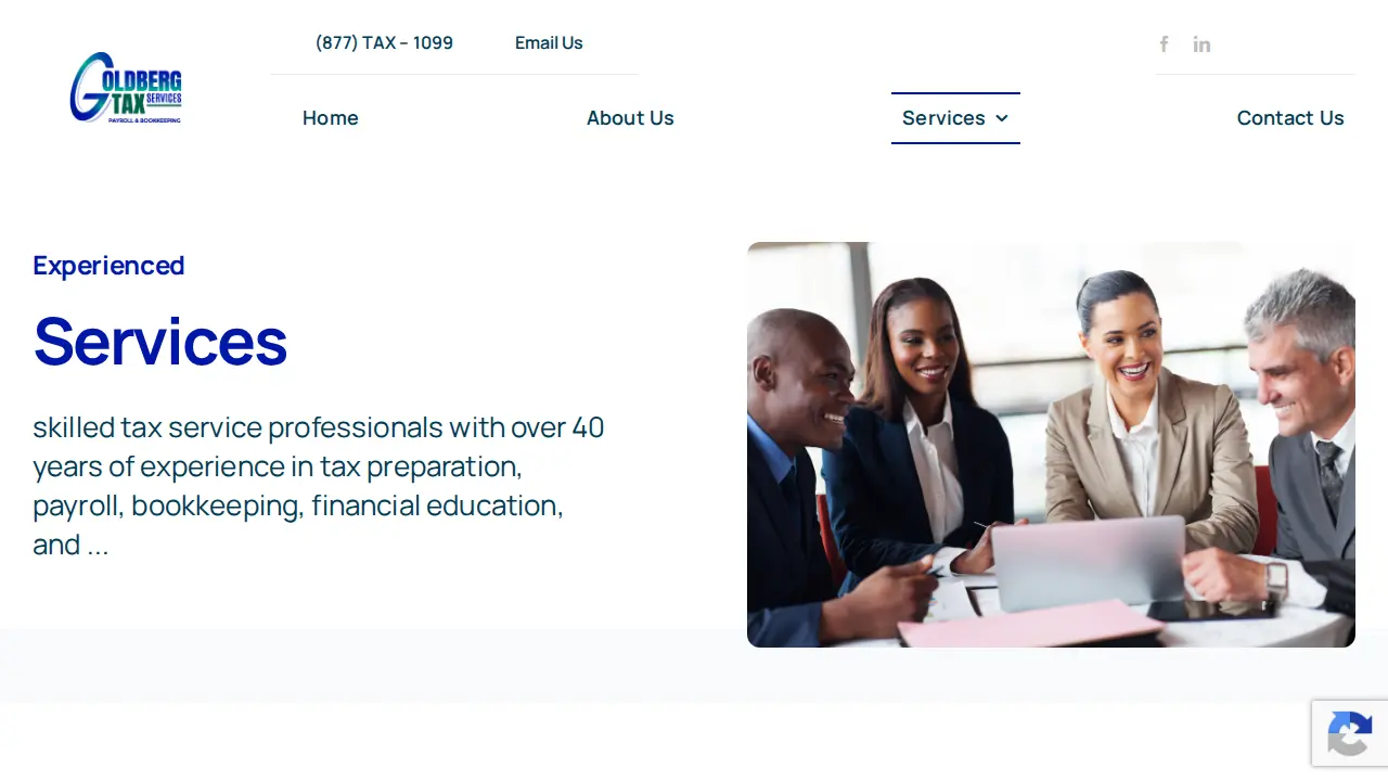 Goldberg Tax Services page