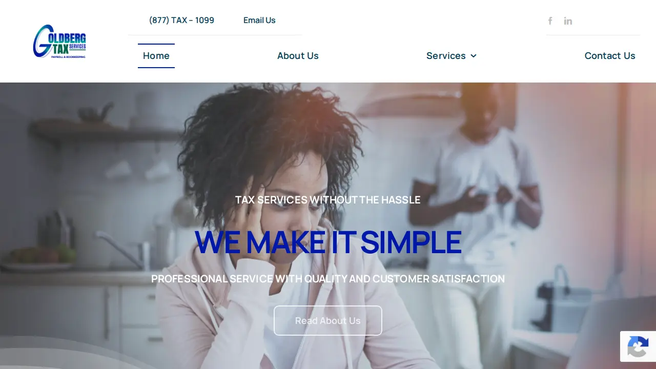 Goldberg Tax Services website