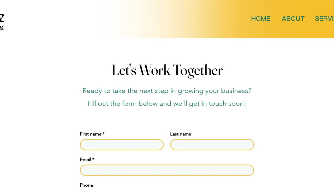 Golden Hive Accounting Services page