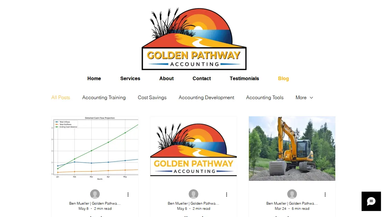 Golden Pathway Accounting page