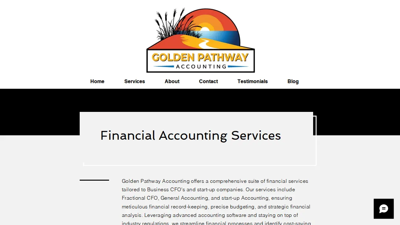 Golden Pathway Accounting page