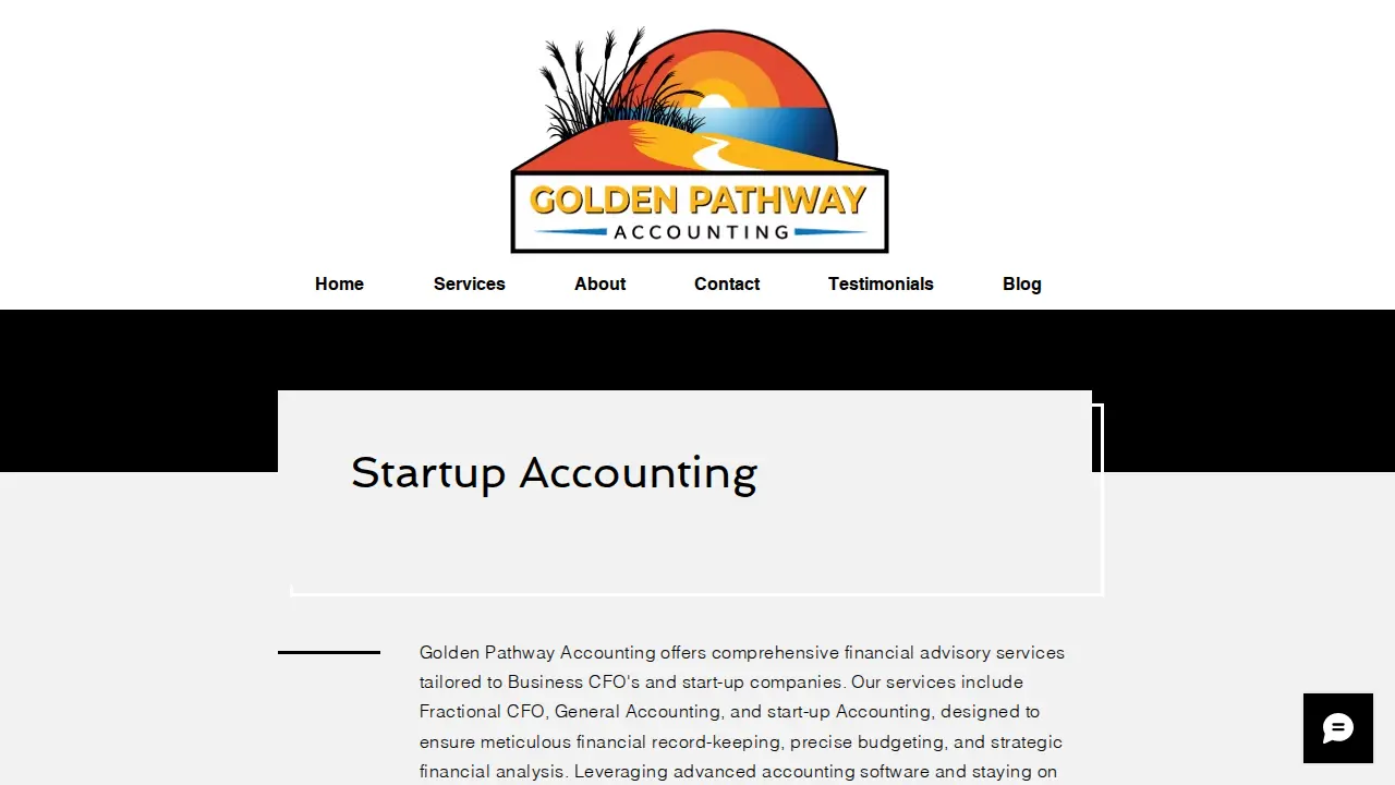 Golden Pathway Accounting page