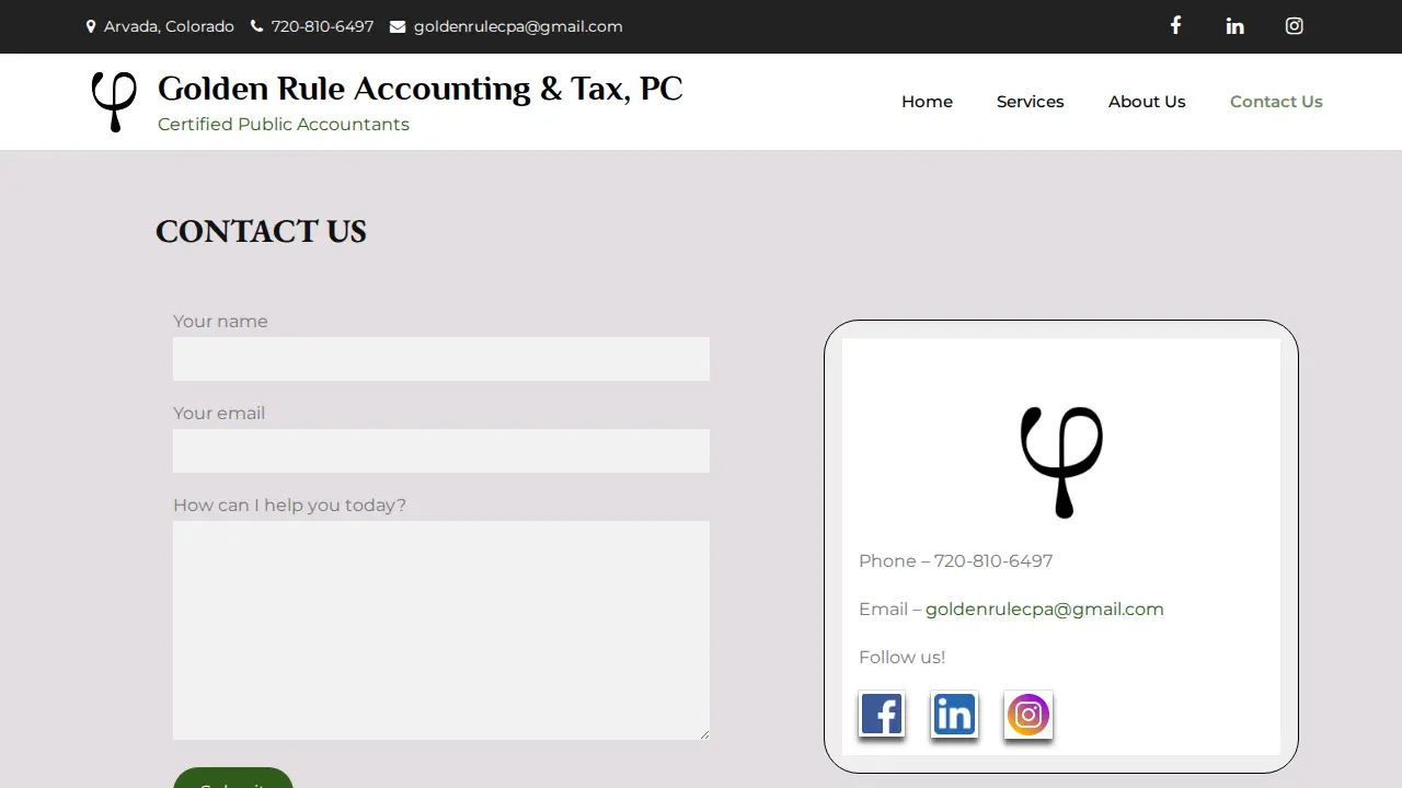 Golden Rule Accounting & Tax, PC page