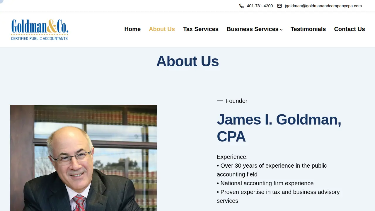 Goldman & Company, CPAs page