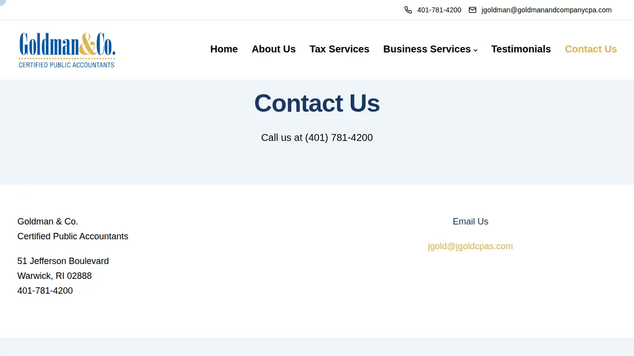 Goldman & Company, CPAs page