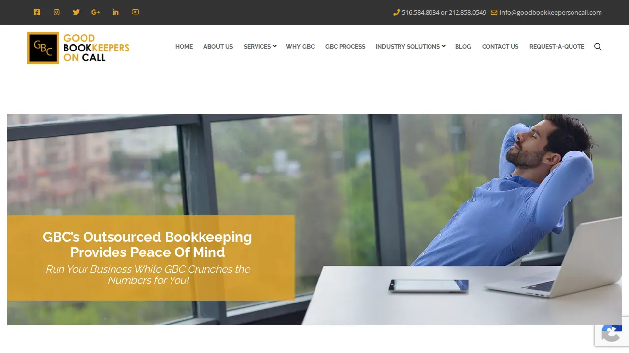 Good Bookkeepers On Call page