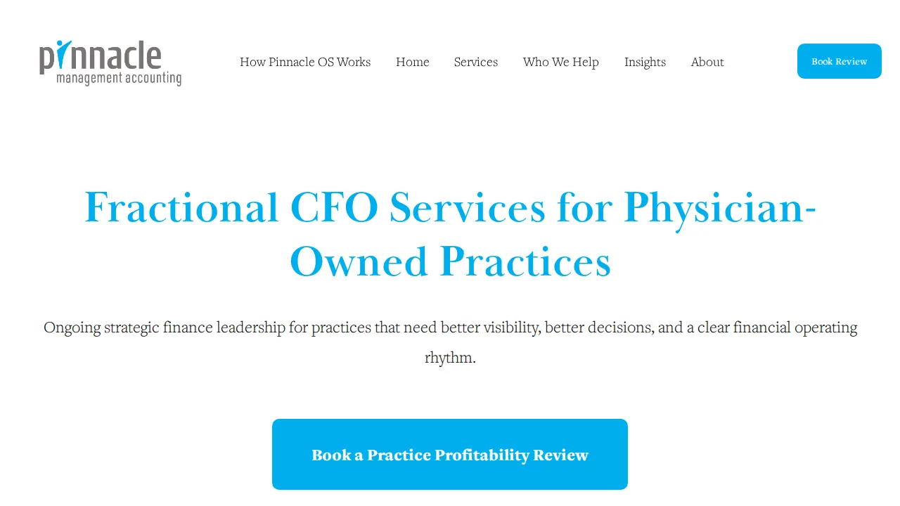 Pinnacle Management Accounting page