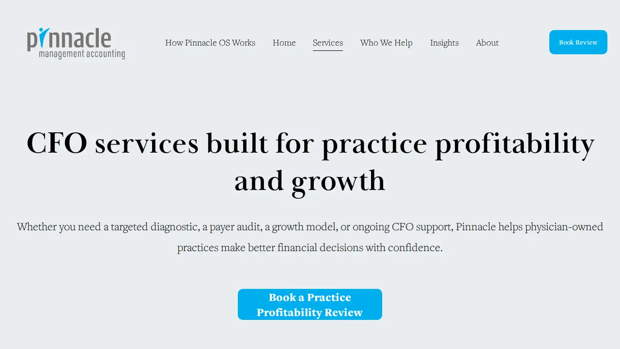Pinnacle Management Accounting page
