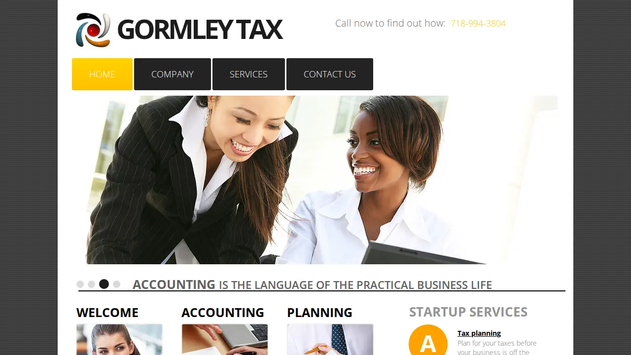 Gormley Tax Services page