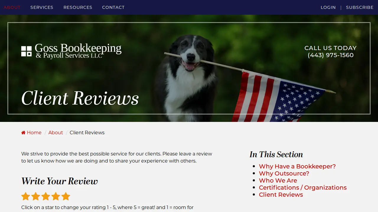 Goss Bookkeeping & Payroll Services, LLC page