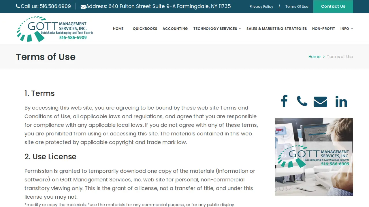 Gott Management Services page