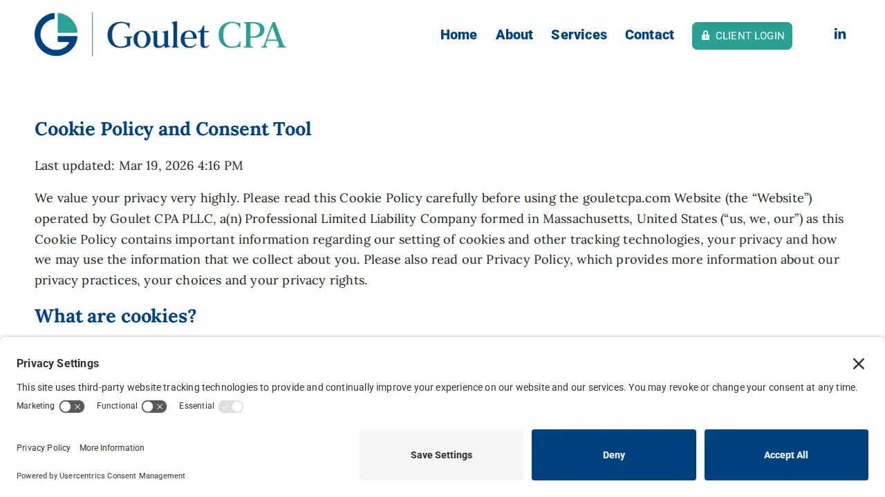 Goulet CPA, PLLC page