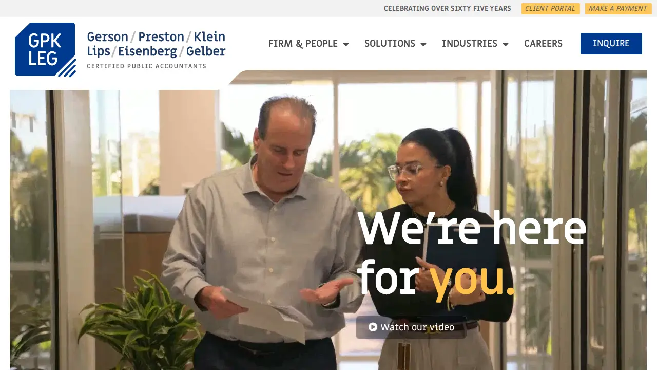 Gerson,Preston,Klein, Lips, Eisenberg & Gelber P.A. website