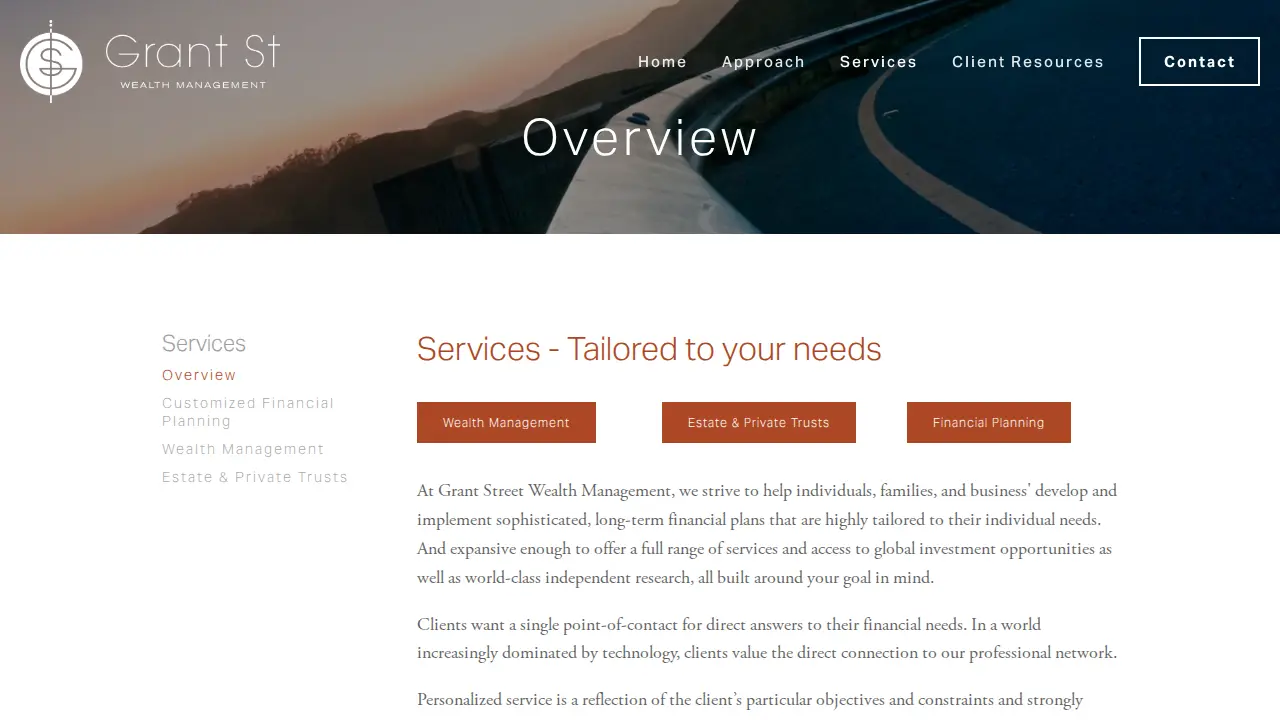 Grant Street Wealth Management page