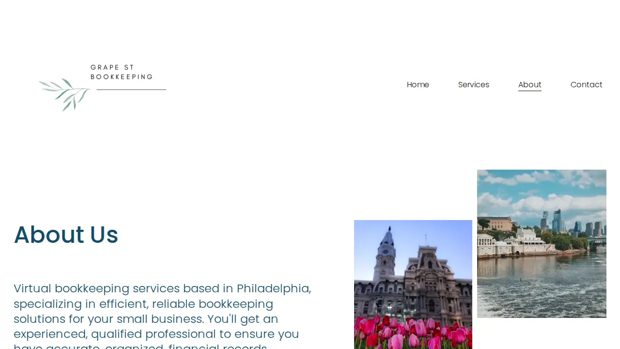 Grape Street Bookkeeping page