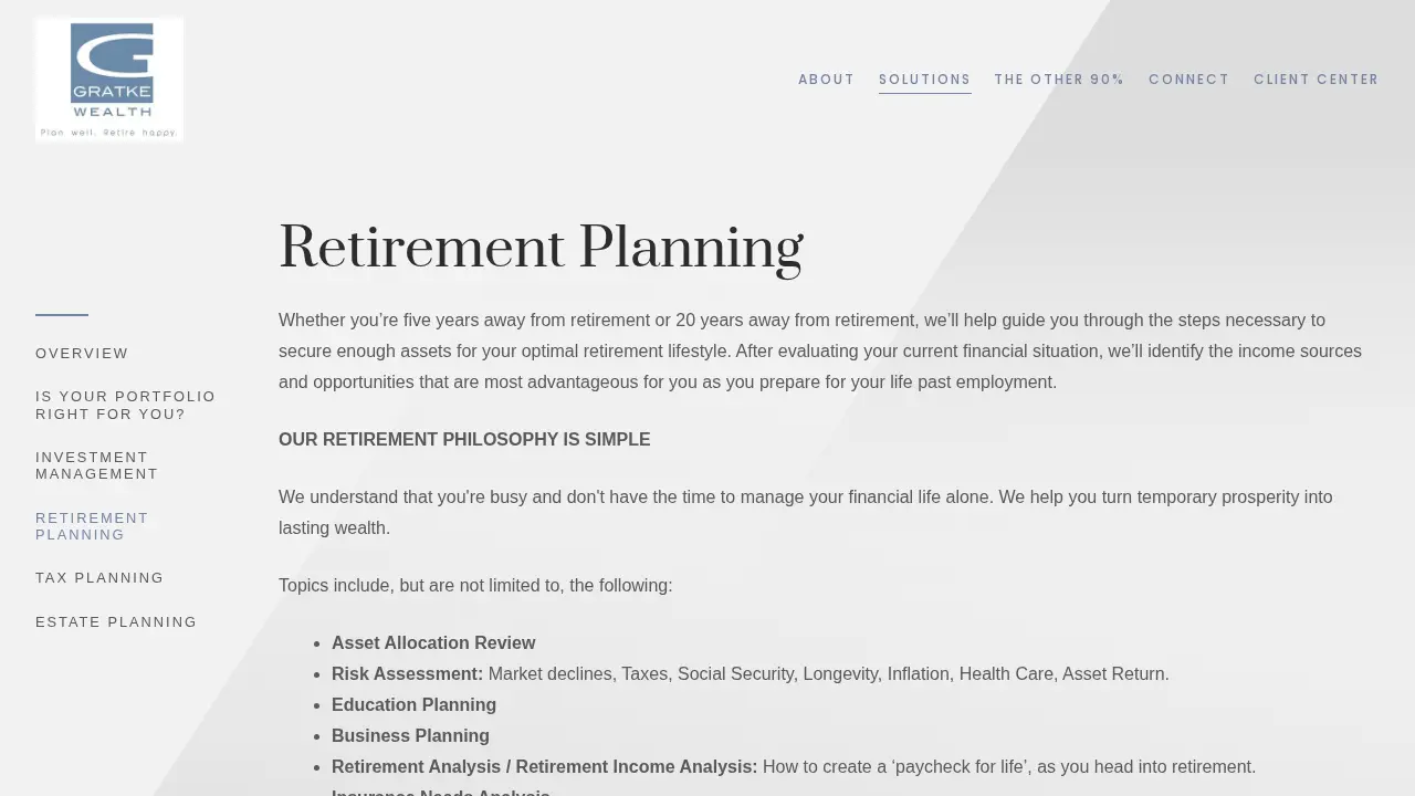 Gratke Wealth, LLC page