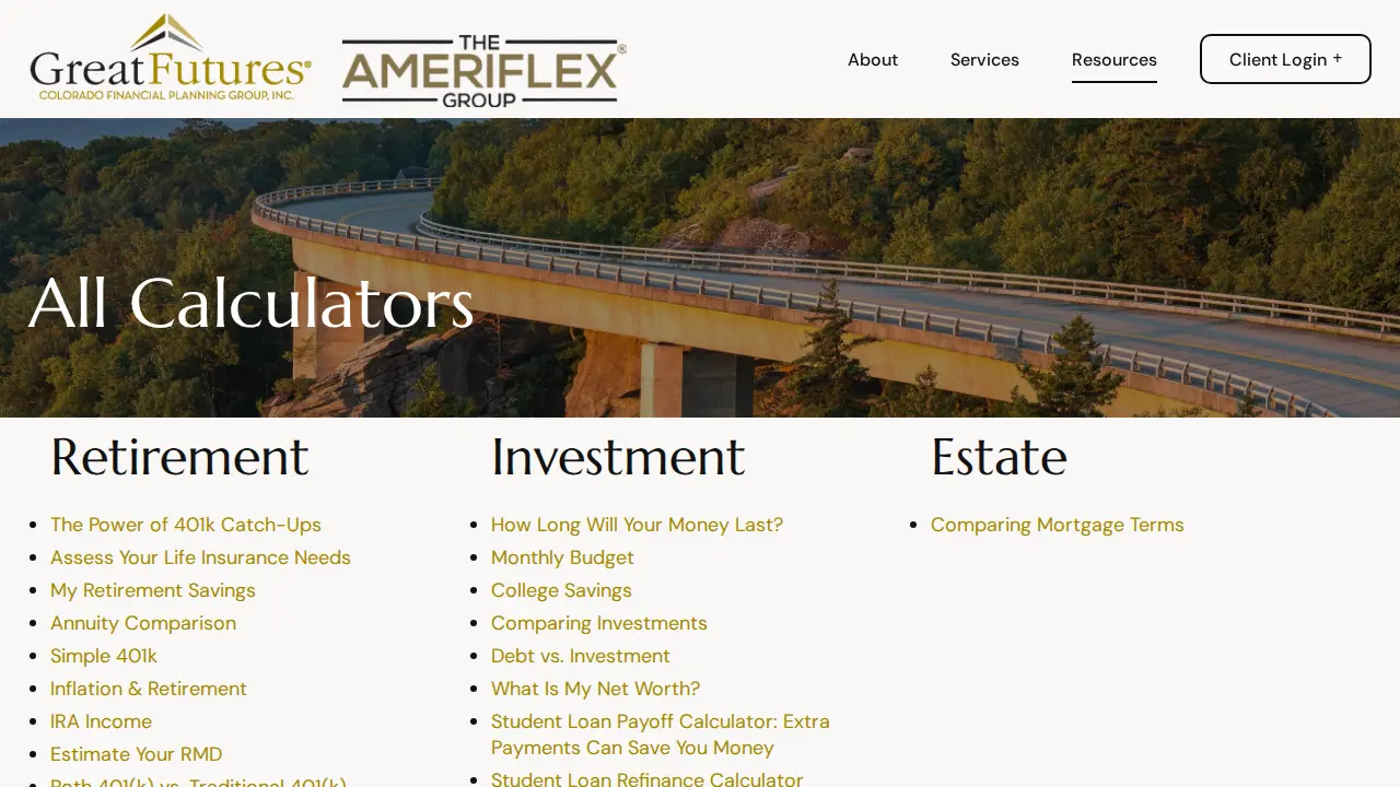 Great Futures page