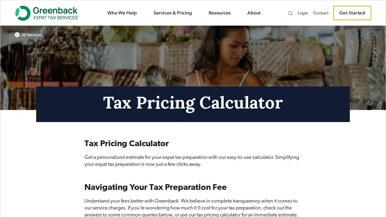 Greenback Expat Tax Services page