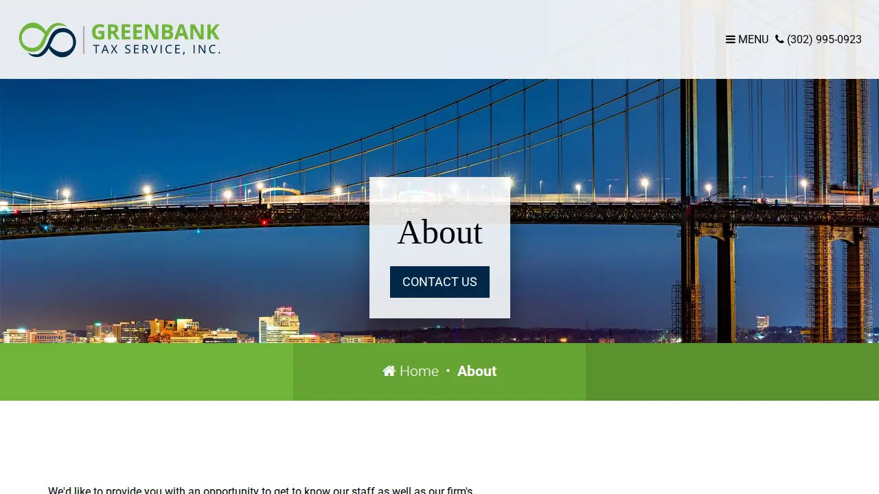 Greenbank Tax Services page