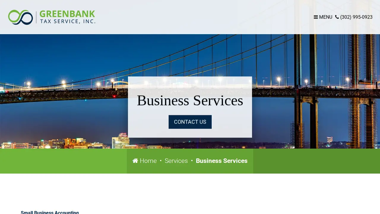 Greenbank Tax Services page