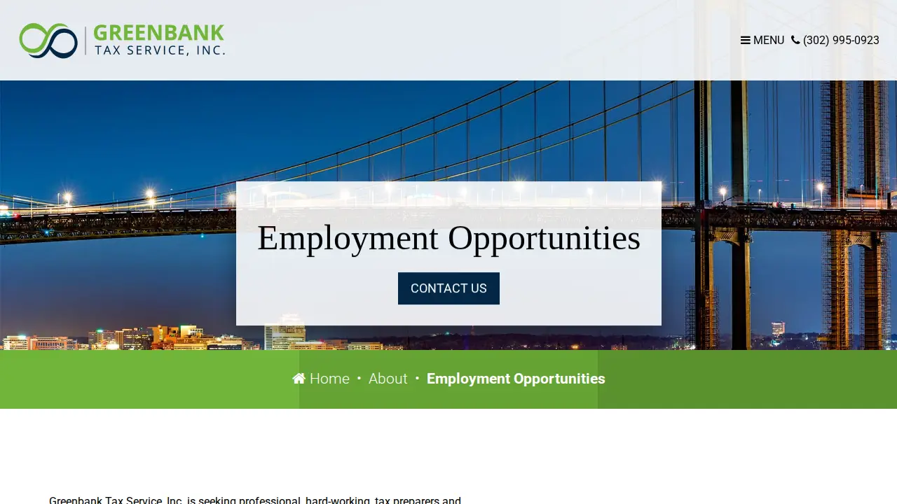 Greenbank Tax Services page