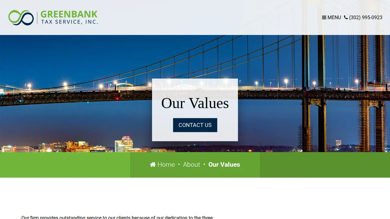 Greenbank Tax Services page