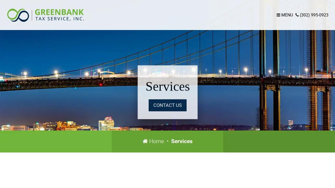 Greenbank Tax Services page