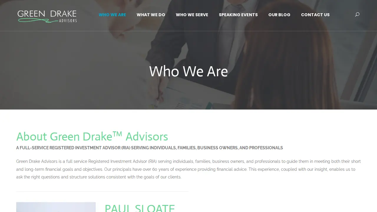 Green Drake Advisors, LLC page