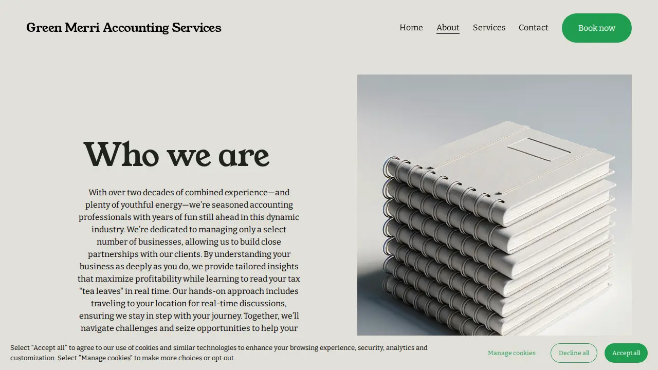 Green Merri Accounting Services page