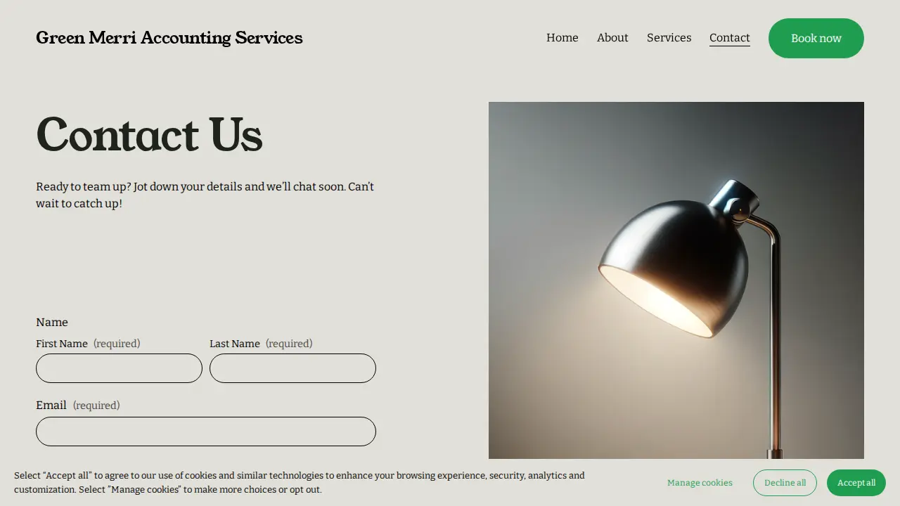 Green Merri Accounting Services page