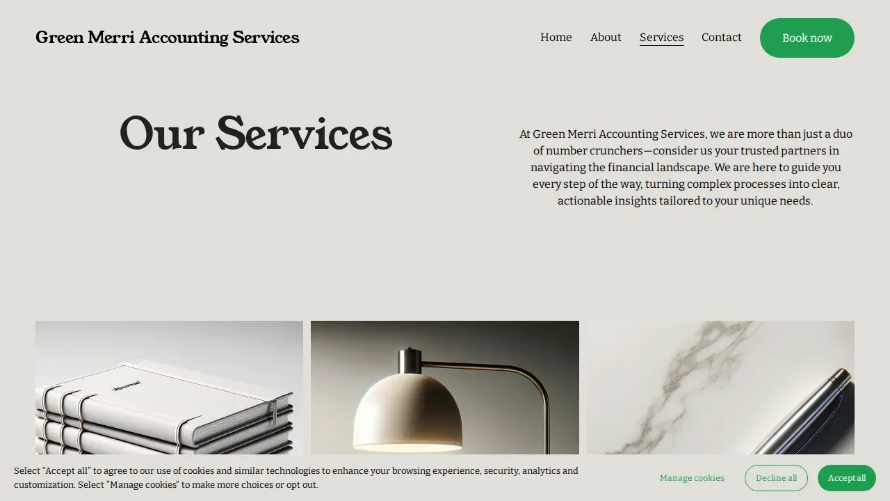 Green Merri Accounting Services page