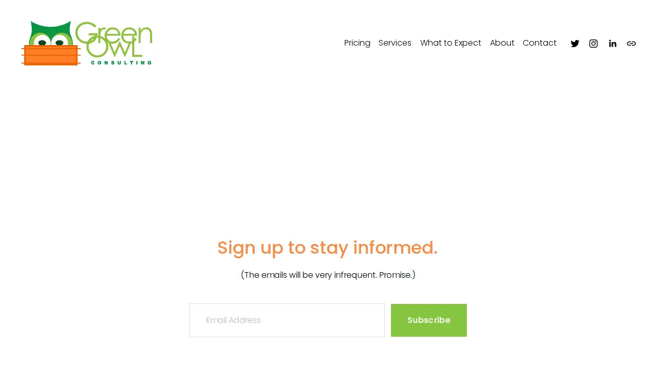 Green Owl Consulting page