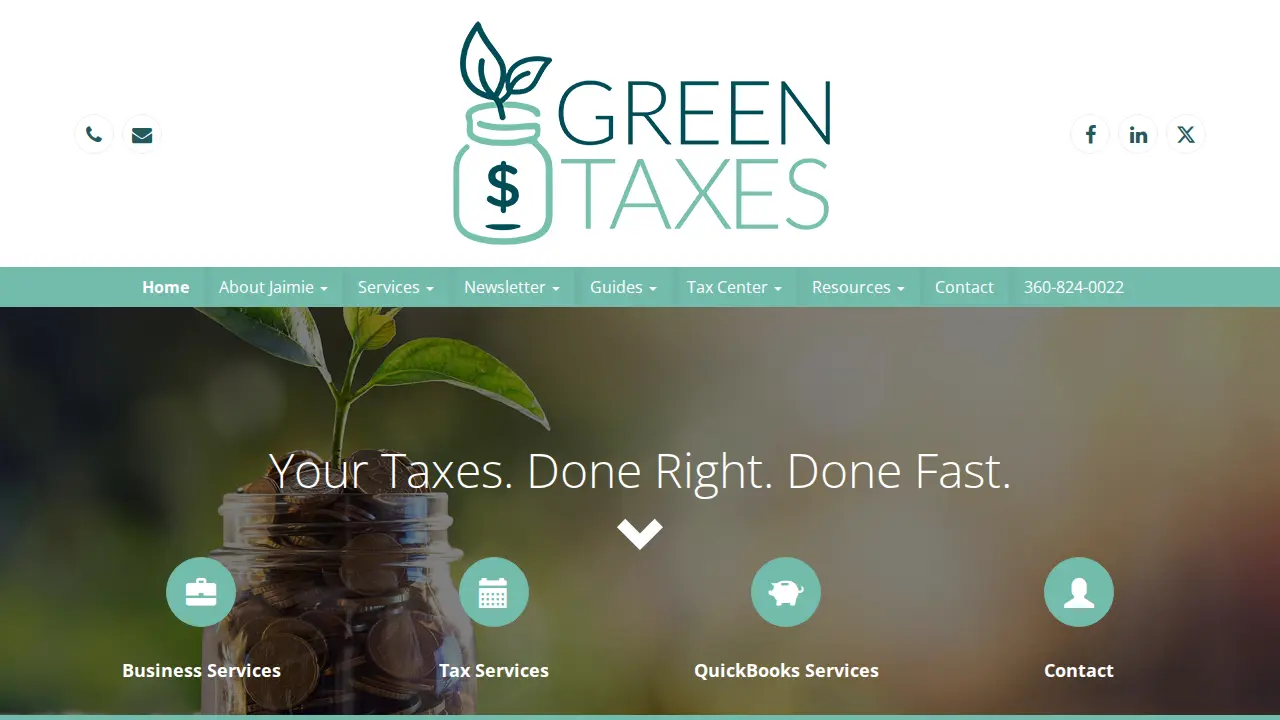 Green Taxes CPAs page