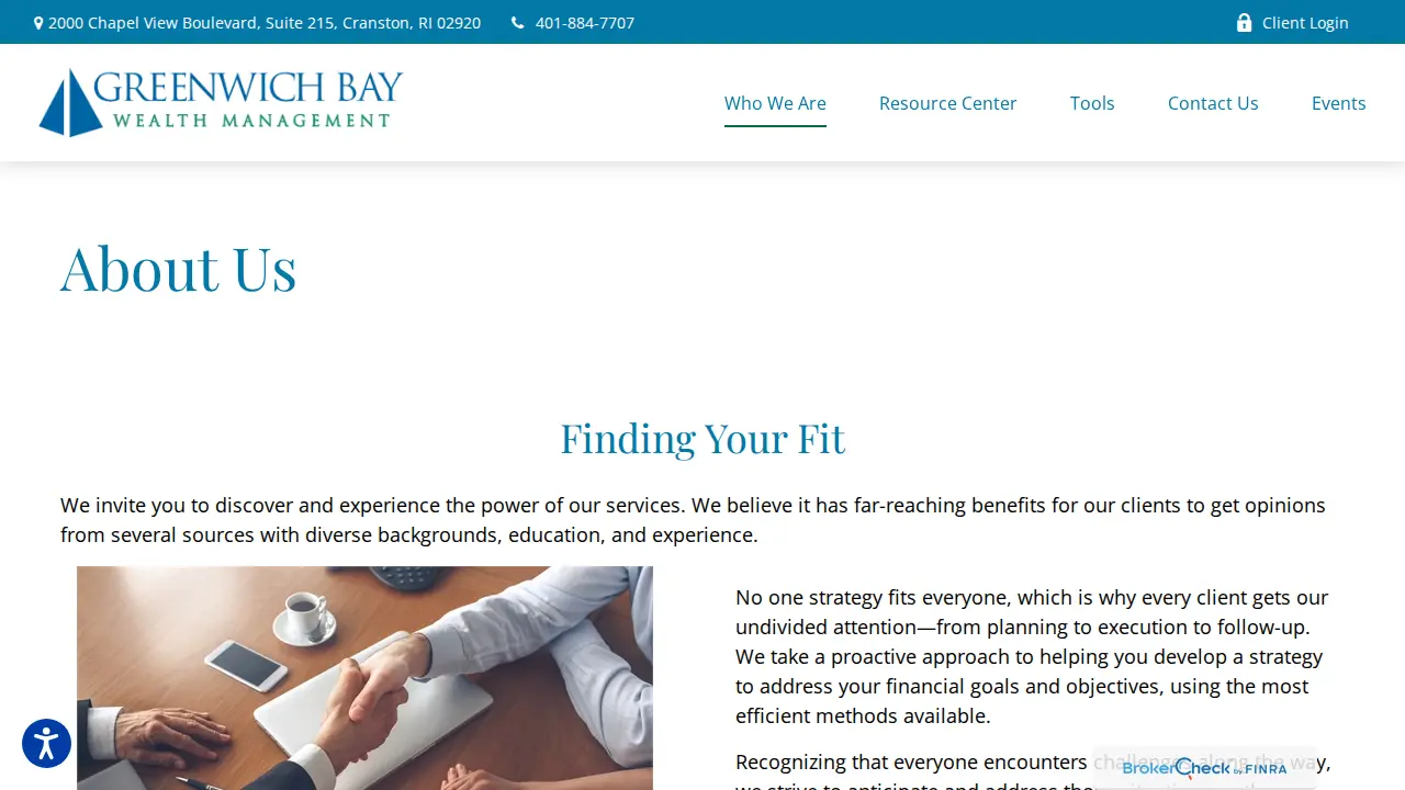 Greenwich Bay Wealth Management page