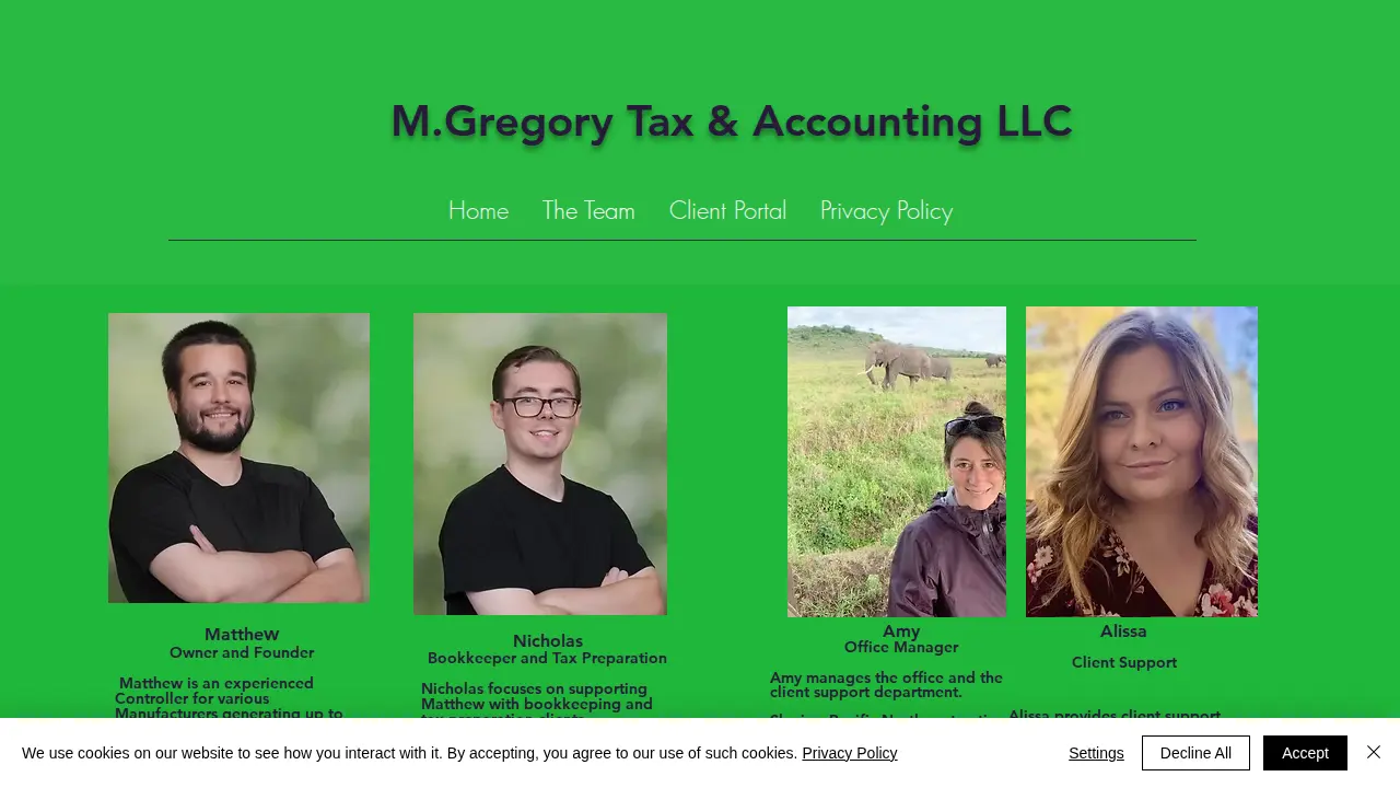 M.Gregory Tax & Accounting LLC page