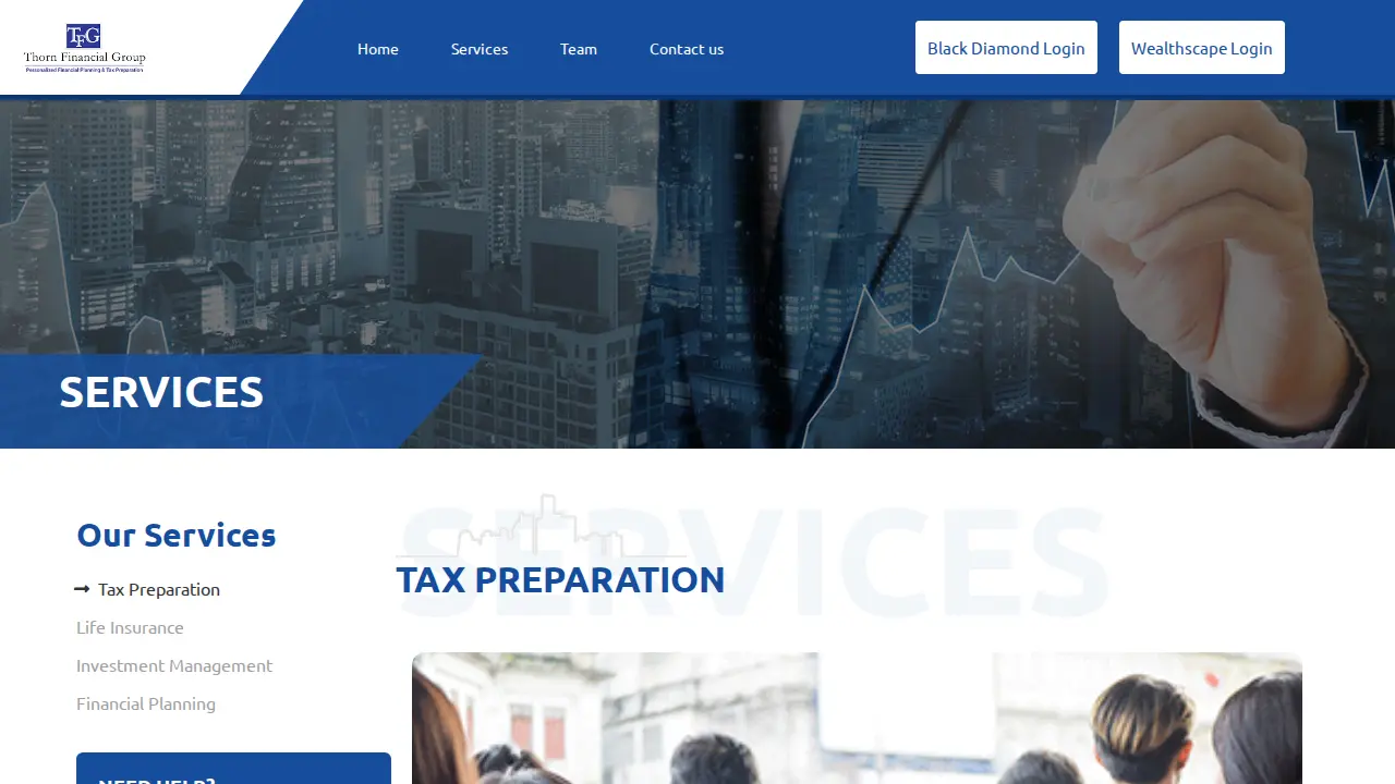 Thorn Financial Group page