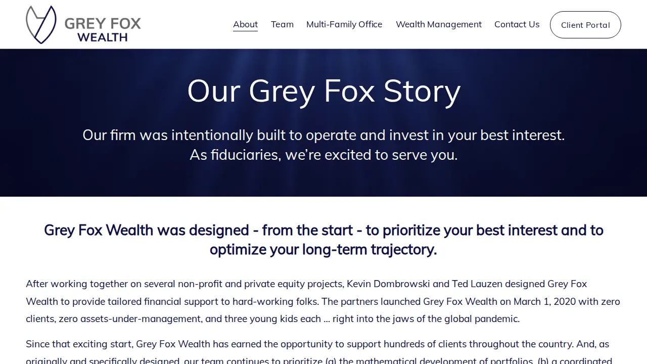 Grey Fox Wealth Advisors page