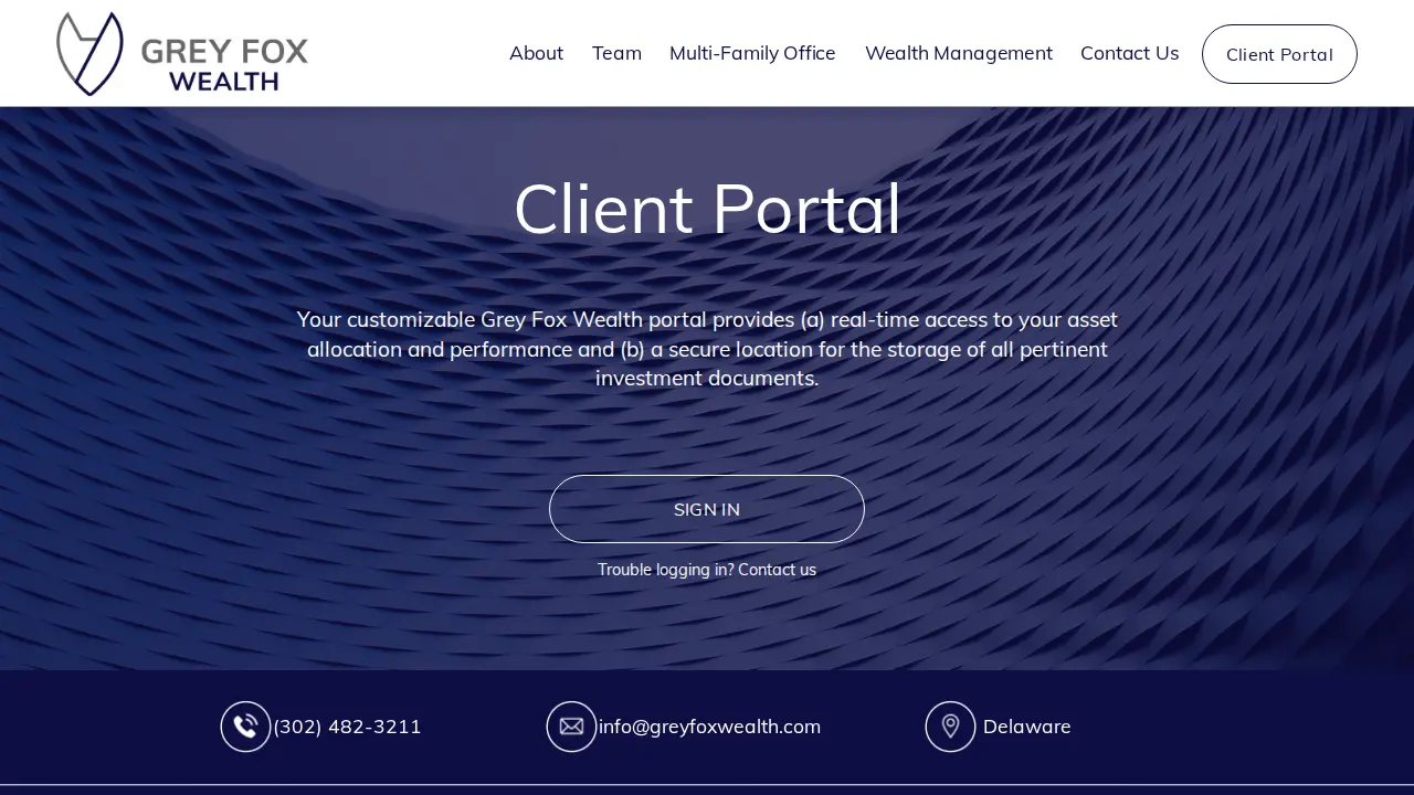 Grey Fox Wealth Advisors page