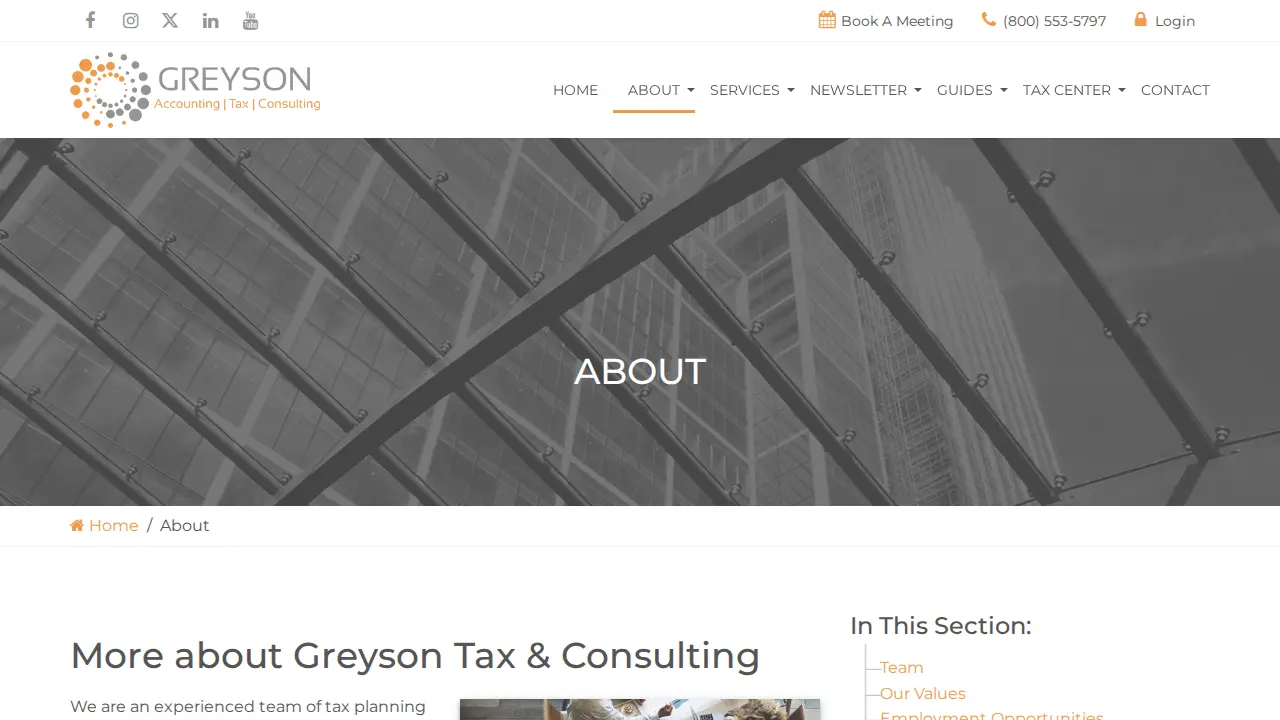 Greyson Tax & Consulting page