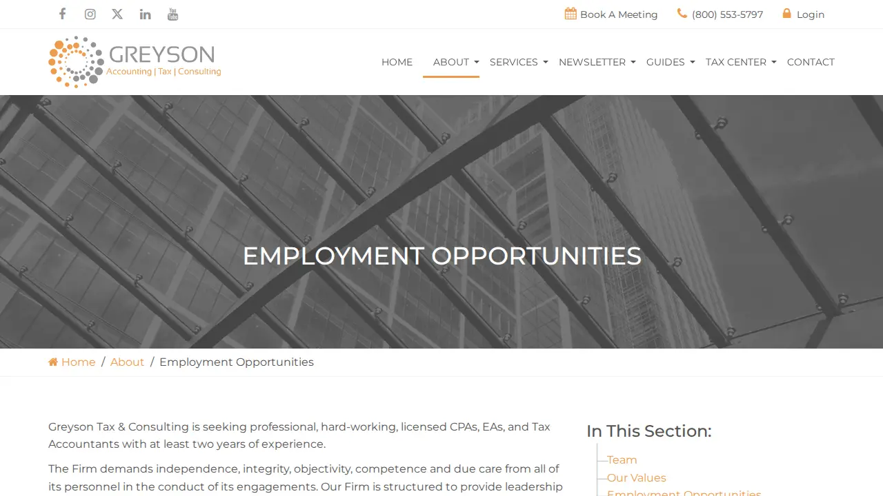 Greyson Tax & Consulting page